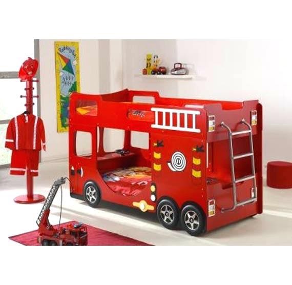 Fire Engine Truck Double Decker Bunk Bed For Kids Children Furniture Beds Mattresses On Carousell