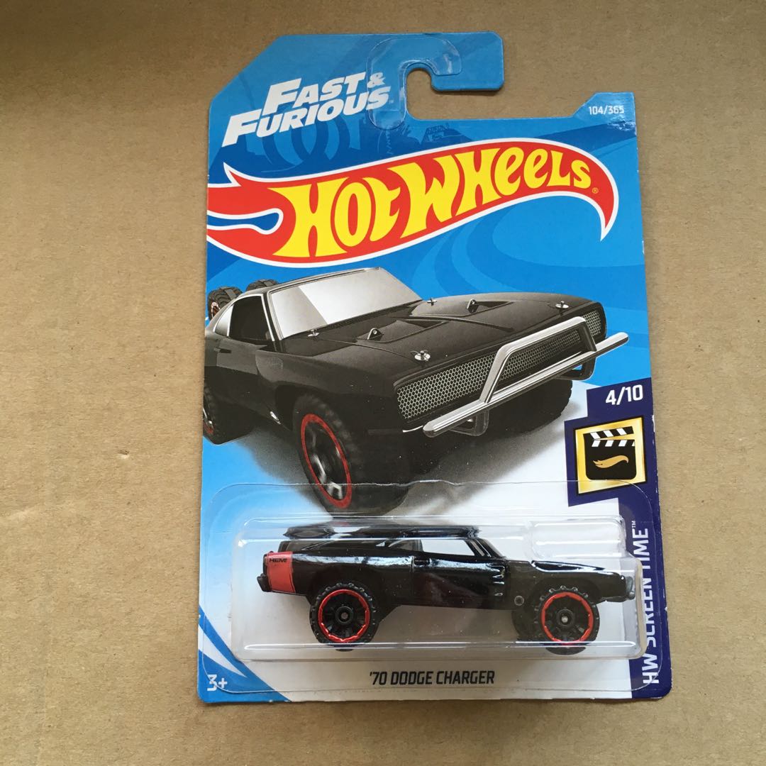 Hot wheels '70 Dodge Charger Fast and Furious 7 Black, Hobbies & Toys, Toys  & Games on Carousell