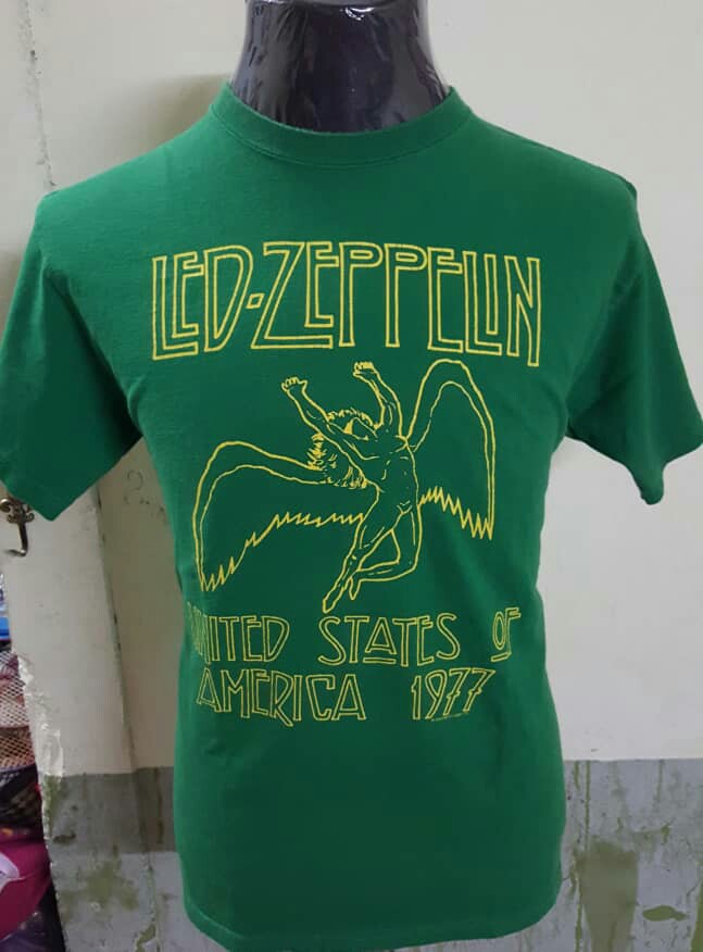 Green led zeppelin t-shirt 2025