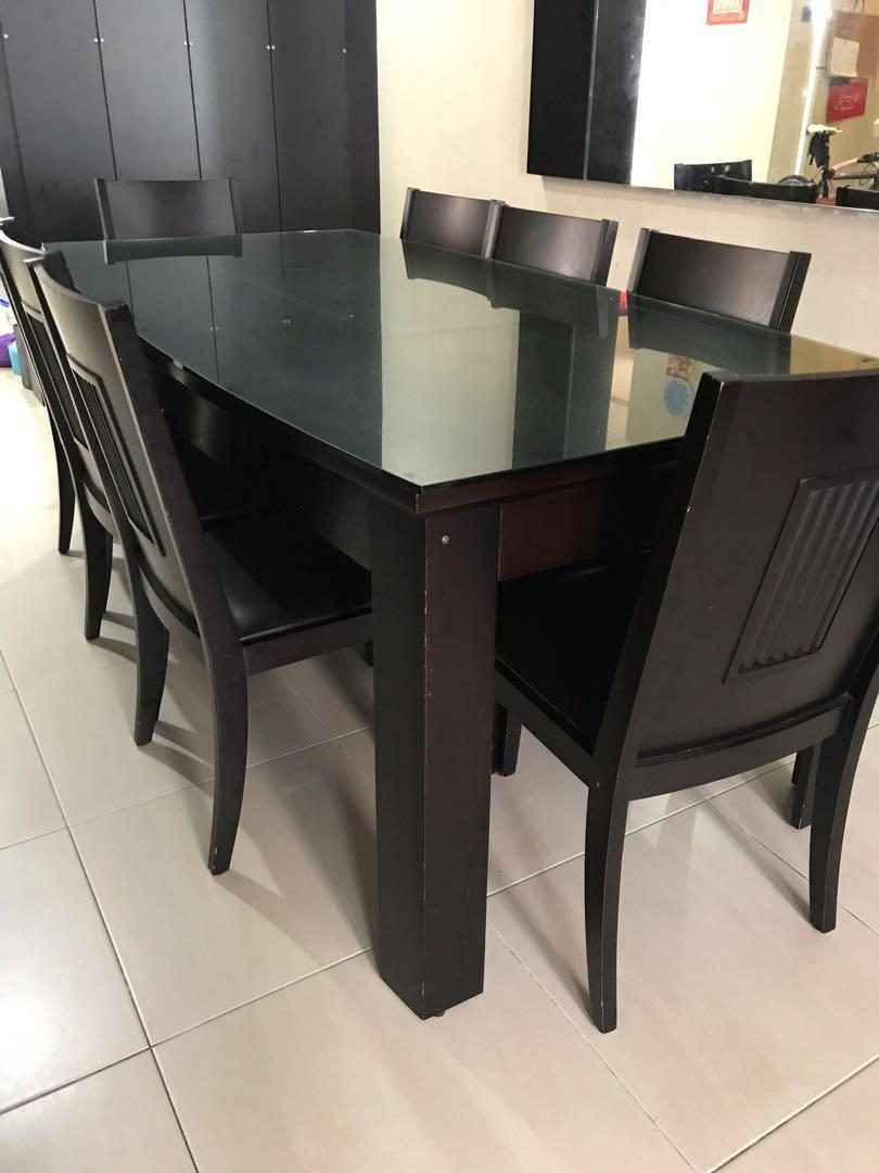 Lorenzo Rectangle Dining table 8 seats, Furniture & Home Living