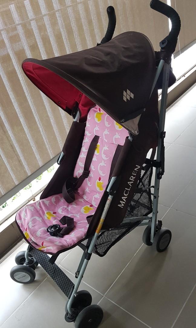 maclaren quest stroller pink and grey