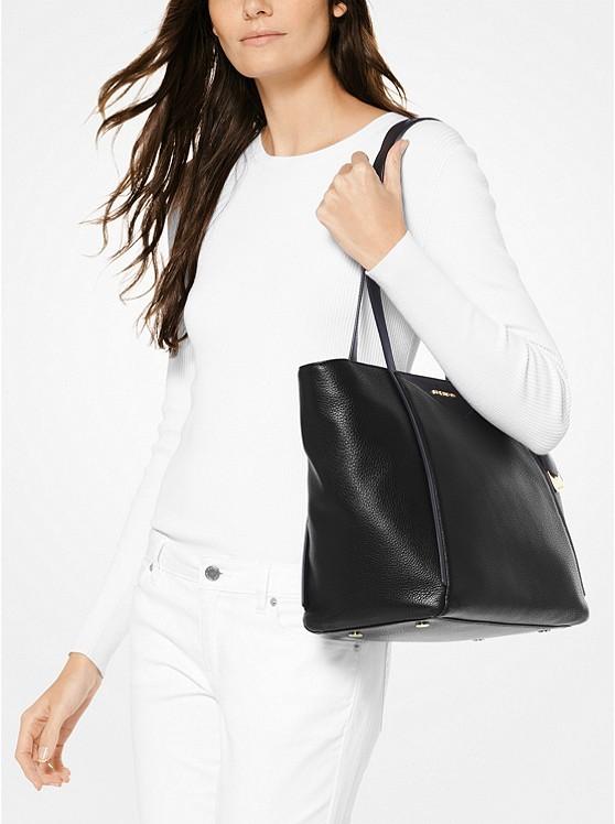 whitney large leather tote