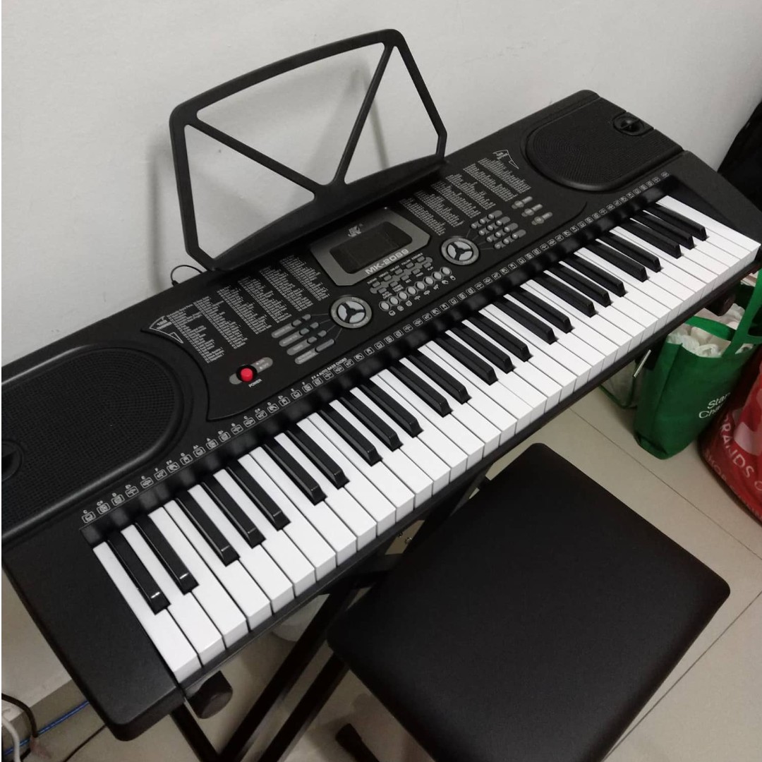 MK 2089 61 Keys Digital Piano Electronic Keyboard Headphone Microphone Music Book Rest
