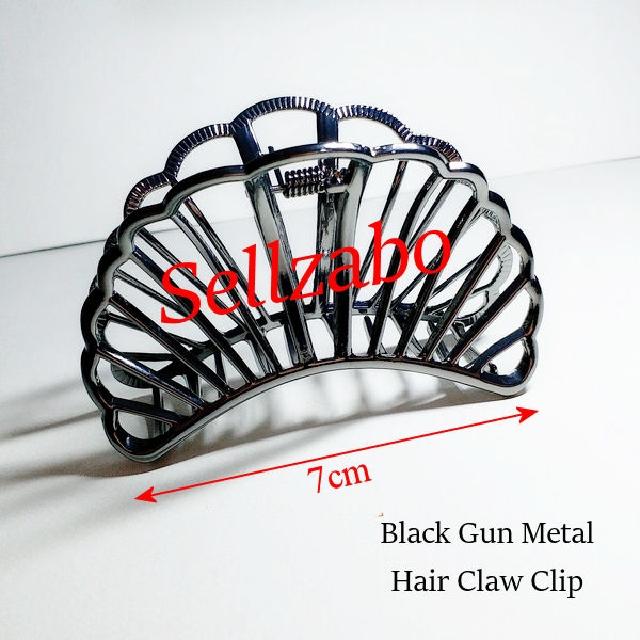 New 1 Pc 7cm Hair Head Steel Claws Clips D Black Colour Warna