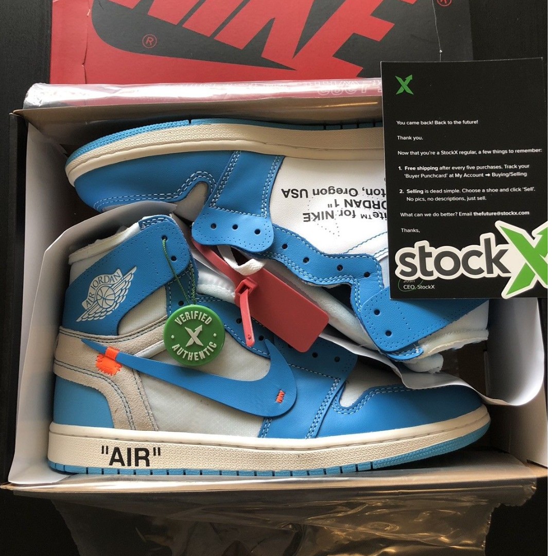 jordan 1 off white unc stockx