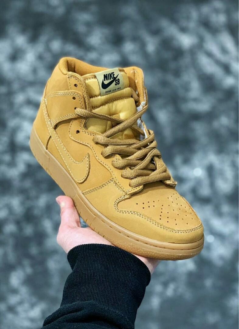 Nike Sb Dunk High Wheat Men s Fashion Footwear Sneakers on