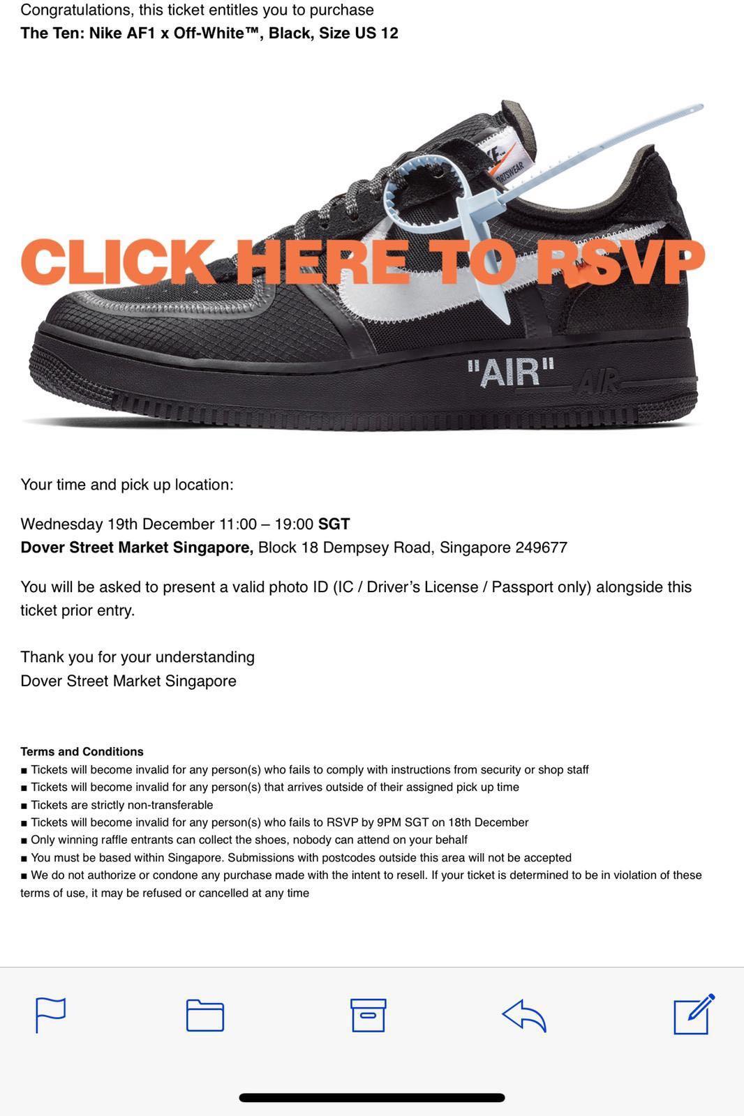 Air force 1 off white december 2018 store