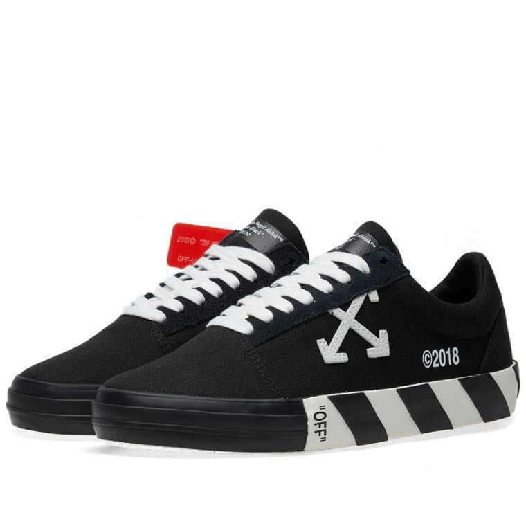 off white low top vulc sneakers