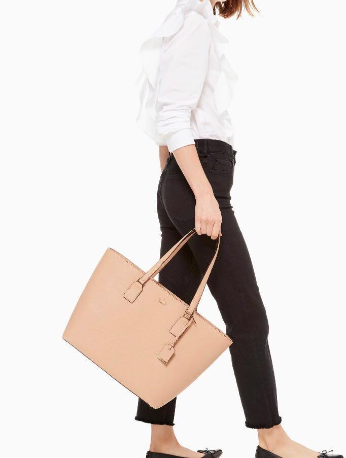 RARE SALE Kate Spade Cameron Street Medium Harmony Tote Shopper Shoulder Work Laptop Bag Handbag Cashew Butter Light Brown Beige Women s Fashion Bags Wallets Tote Bags on Carousell