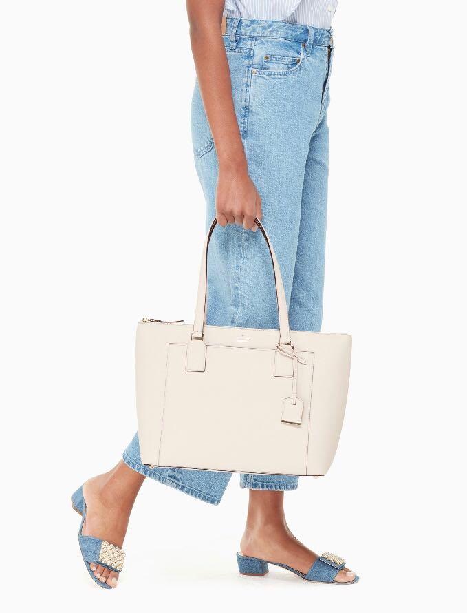 SALE Kate Spade Cameron Street Audrey Tote Handbag Shopper Work Shoulder Laptop Bag Tusk Ivory Neutral Nude