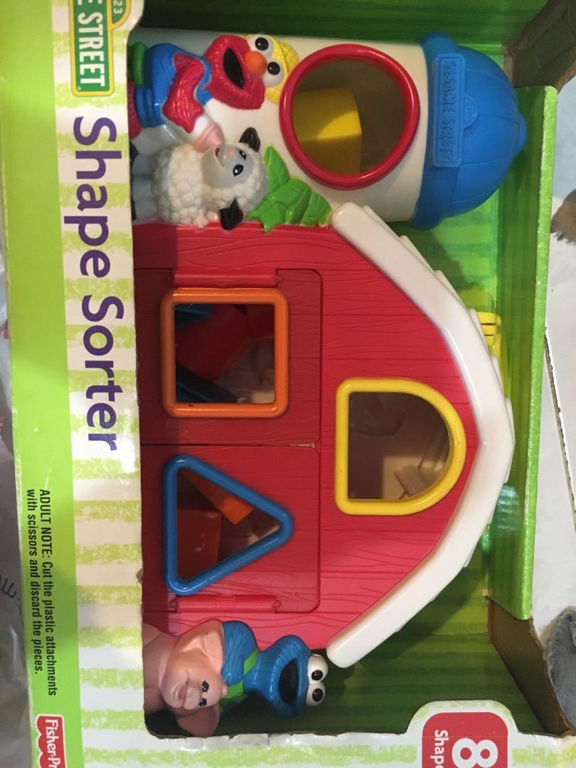 Sesame Street Shape Sorter Elmo Cookie Monster Toys Games