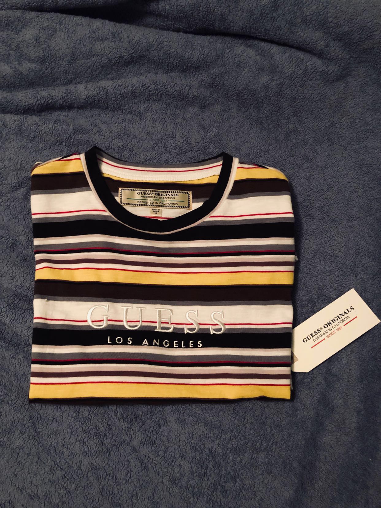 guess ashton striped long sleeve