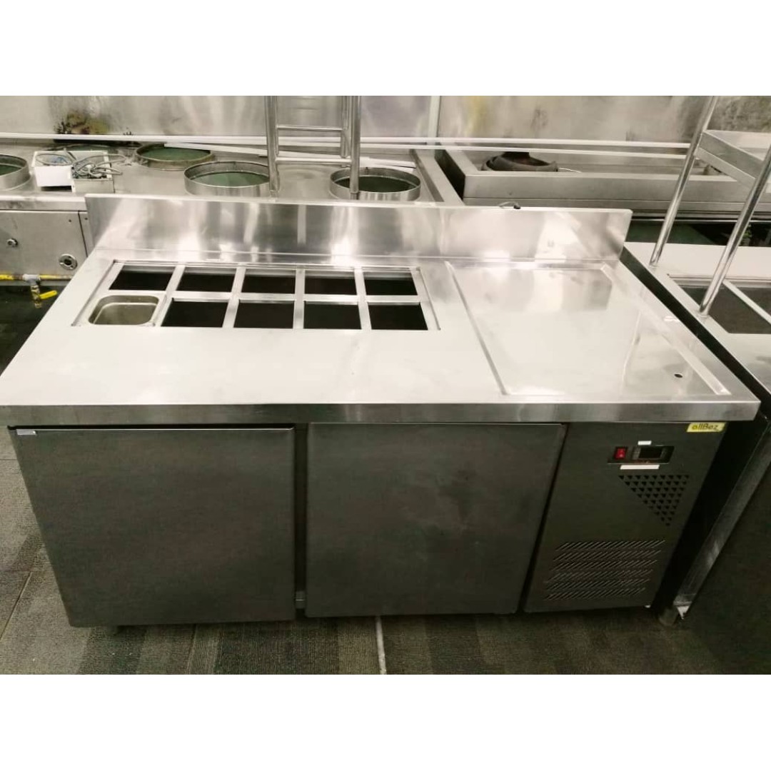 STAINLESS STEEL COUNTER CHILLER WITH SALAD BAR, TV & Home Appliances