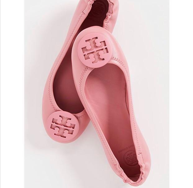 Tory Burch Minnie Travel Ballet Elephant Pink Women s Fashion