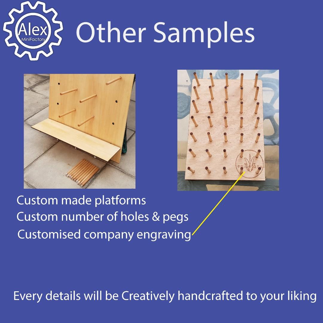 Wooden Pegboard customised any size and holes, Furniture & Home