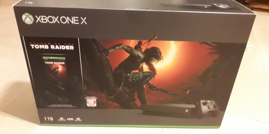 Hecho un desastre Lucro Elemental Xbox One X bundle with digital game shadow of the Tomb Raider, Video  Gaming, Video Game Consoles, Others on Carousell