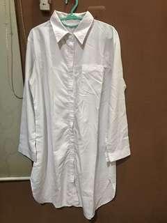 Dress kemeja putih