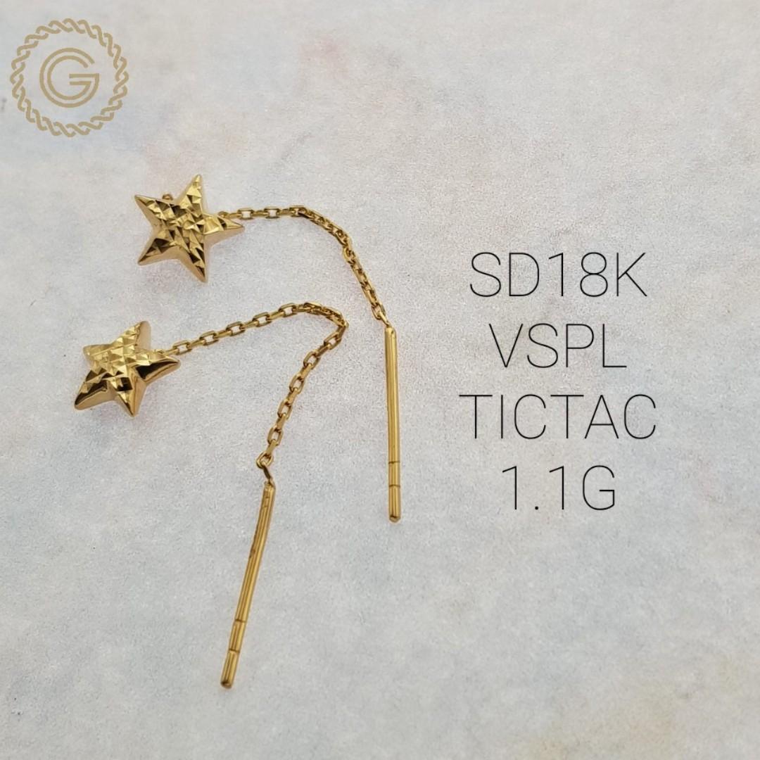 Tic tac earrings 18k price sale
