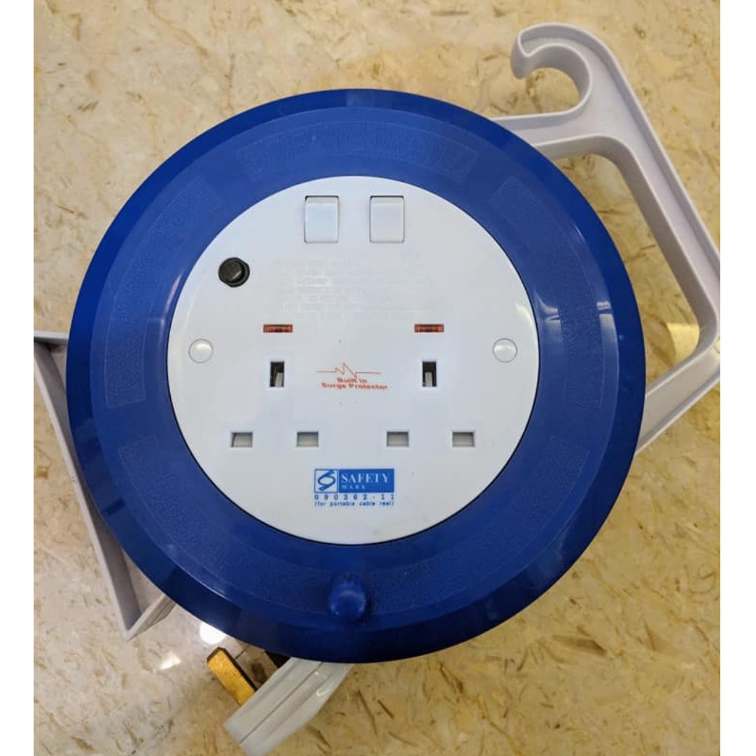 2 Way Heavy Duty Safety Extension Cable 10 Meter w/ Builtin Surge