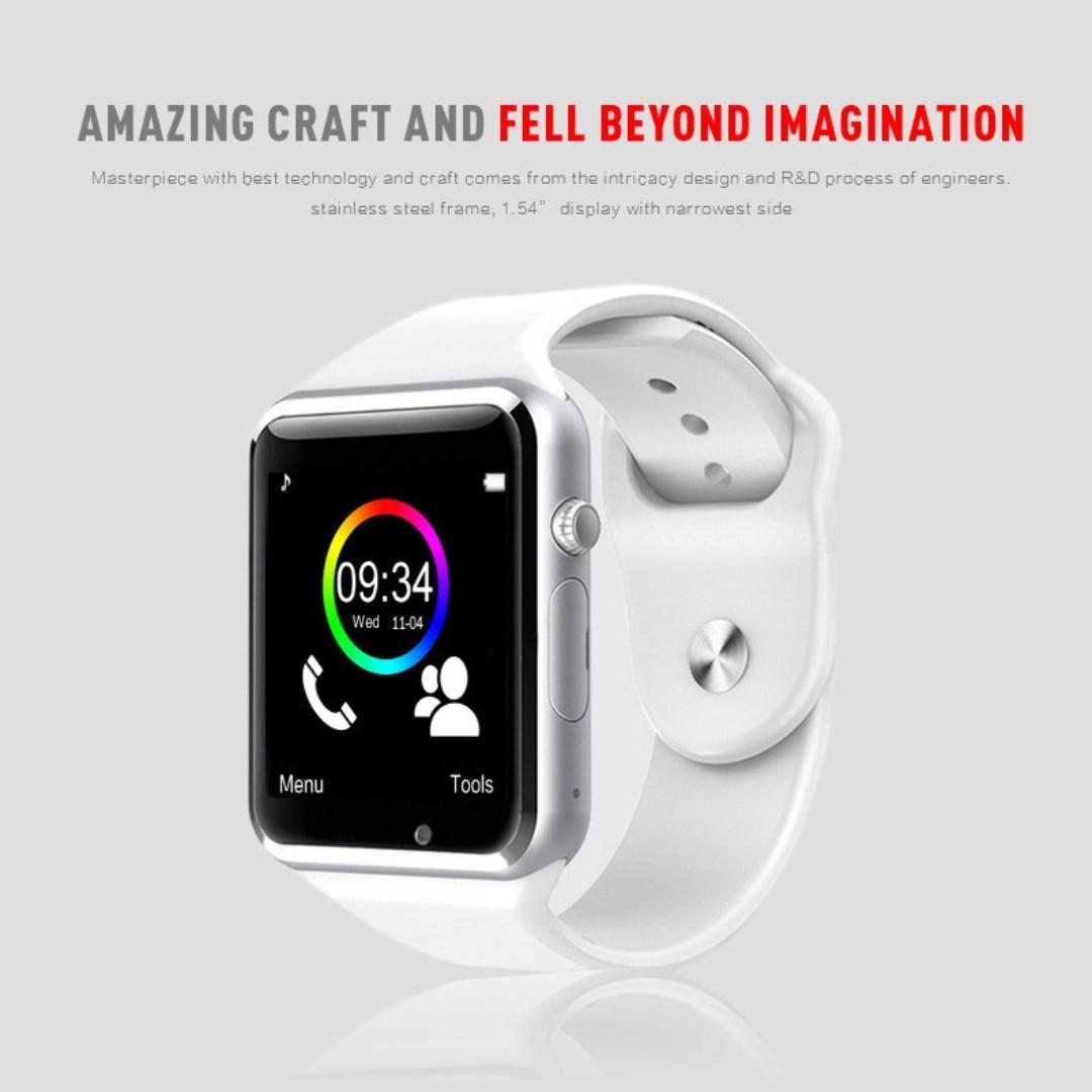 A1 WristWatch Bluetooth Smart Watch With Camera Smartwatch Mobile Phones Gadgets Mobile Gadget Accessories Other Mobile Gadget Accessories on Carousell