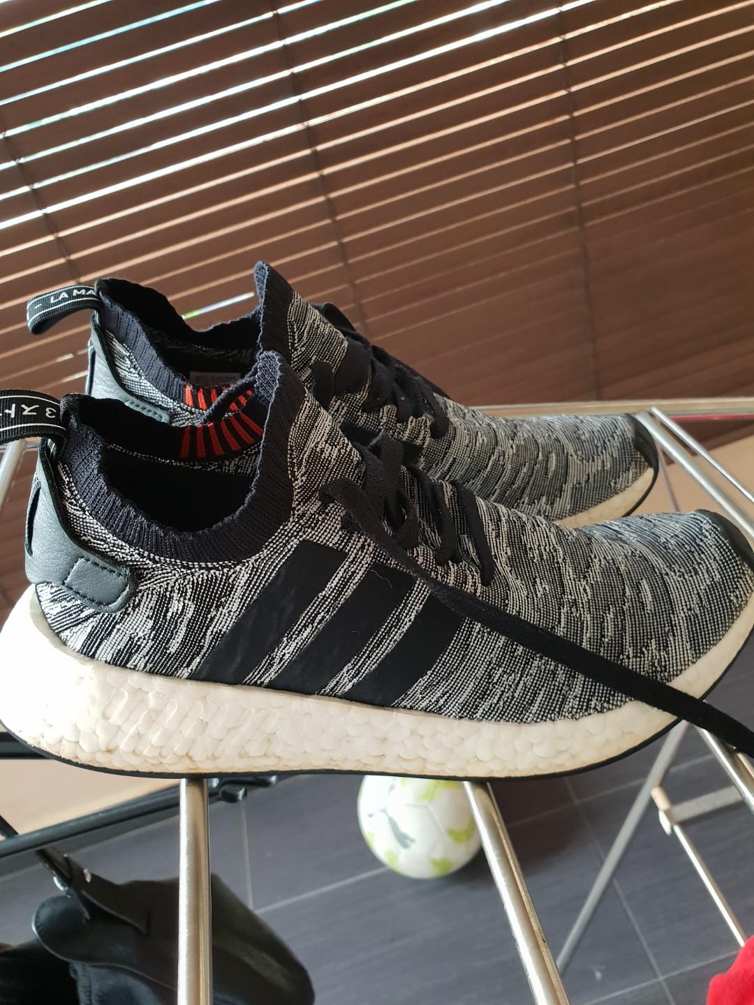 Adidas nmd r2 primeknit store pk boost grey camo
