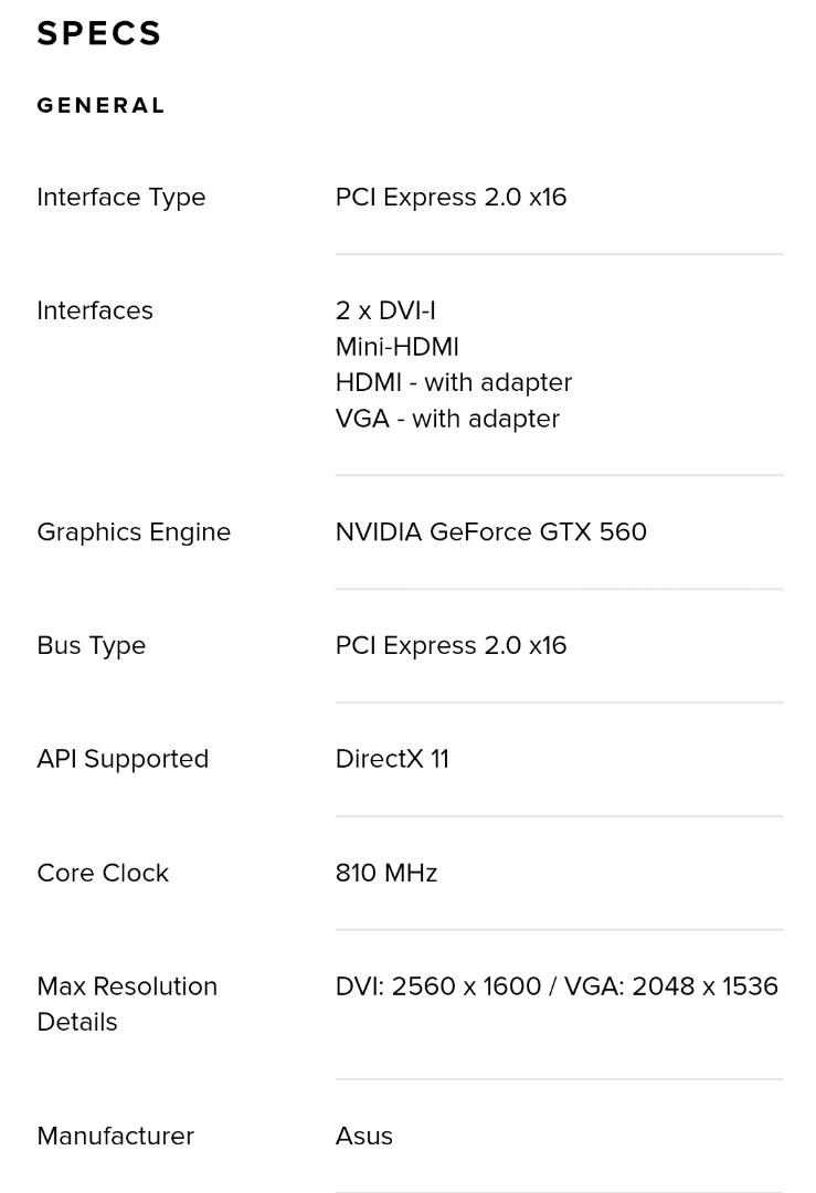 Gtx 560 specifications store
