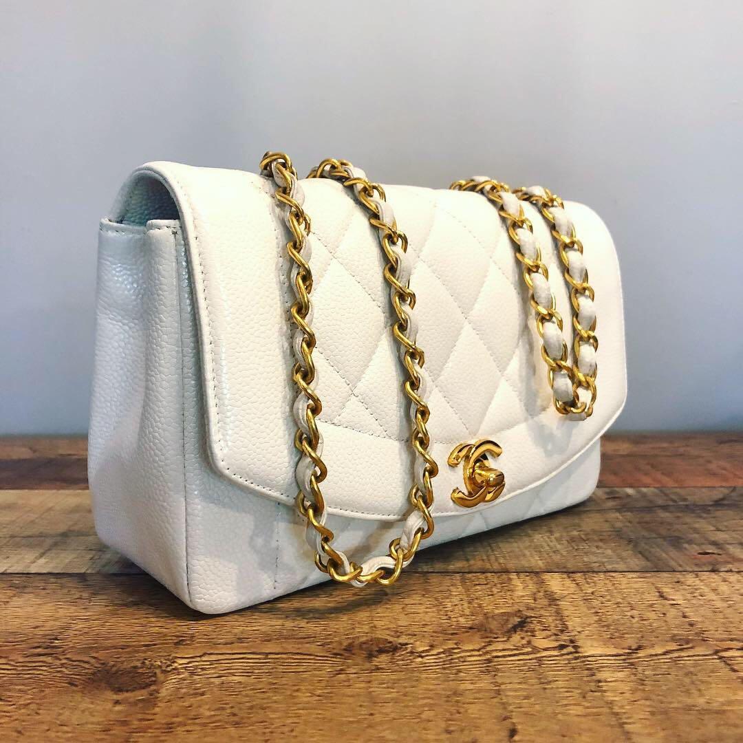 chanel caviar white