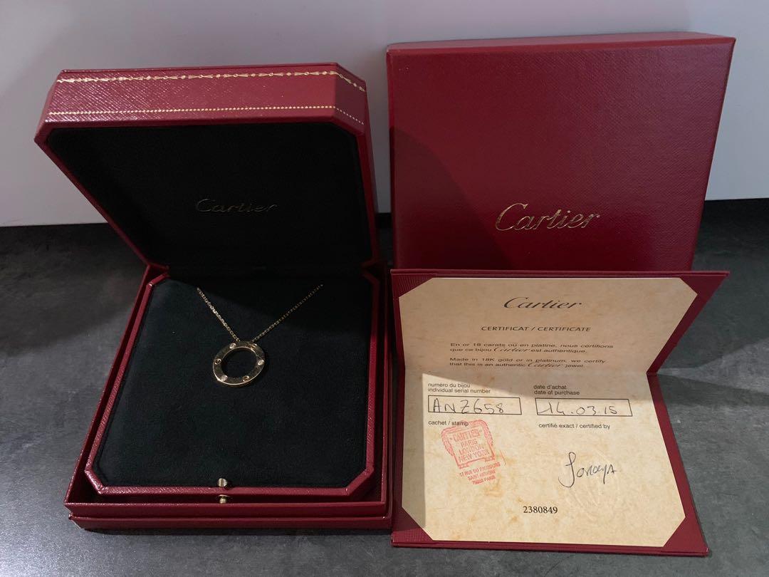 cartier love necklace box