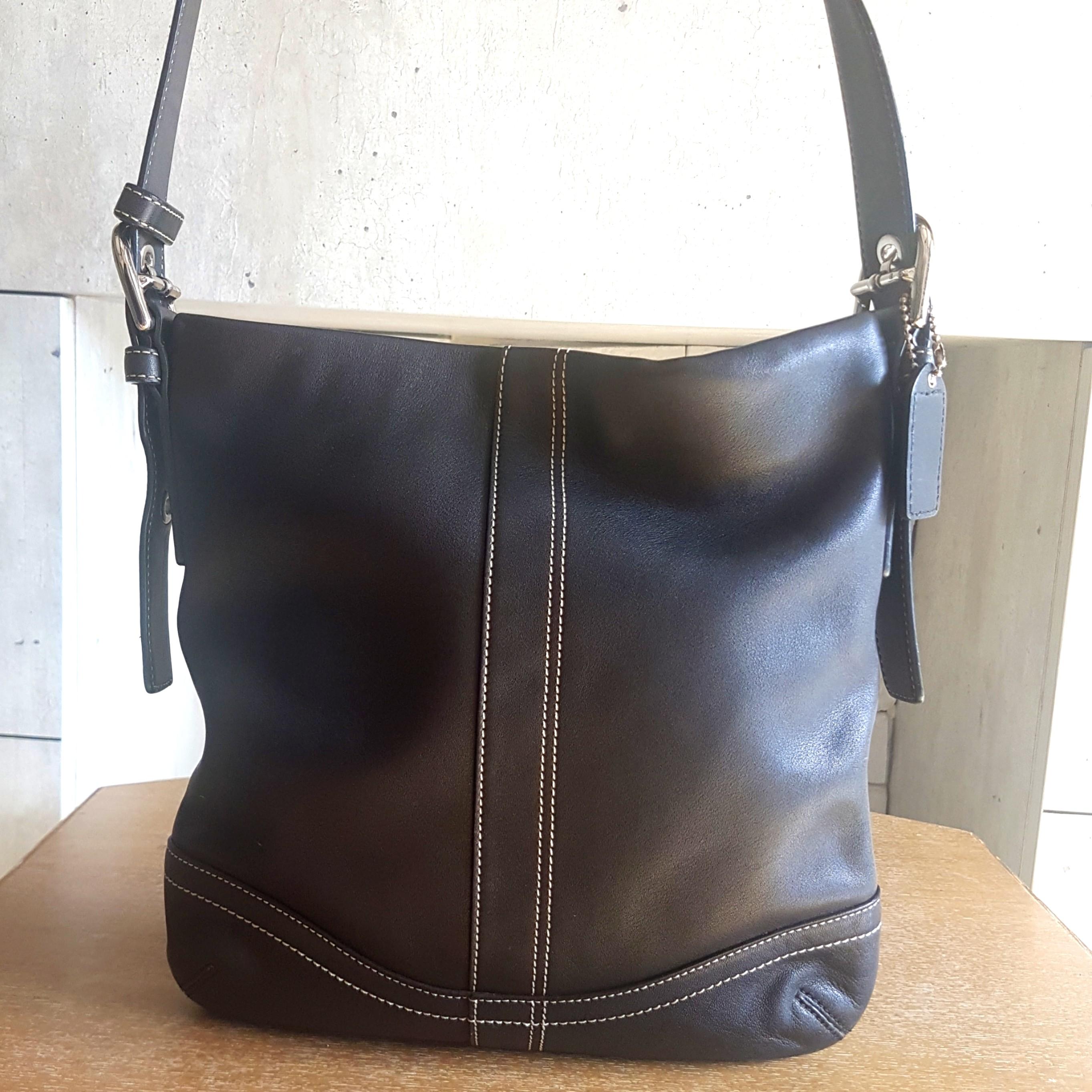 Coach Black Leather Sling And Shoulder Bag Women S Fashion Bags