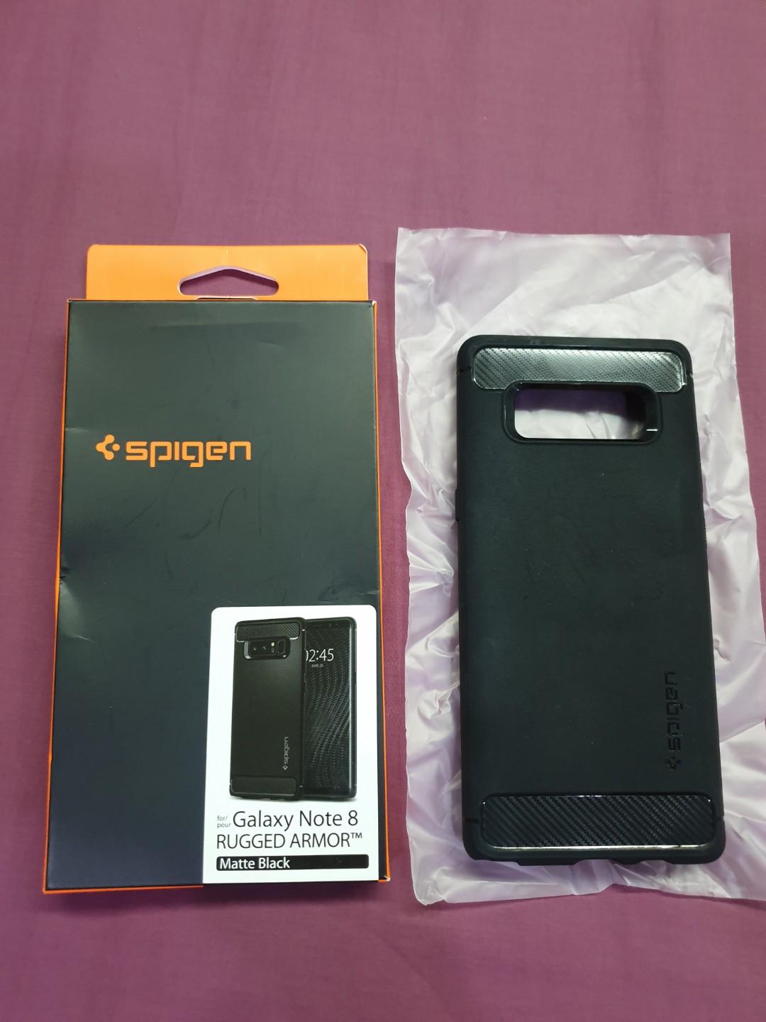 Galaxy Note 8 Spigen Rugged Armor Matte Black Case, Mobile Phones