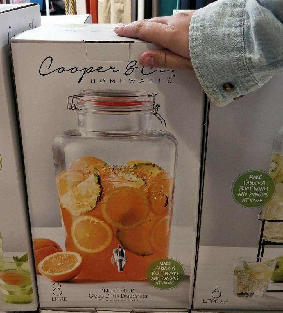 Nantucket Vintage Glass Jar Drink Dispenser Vintage Render