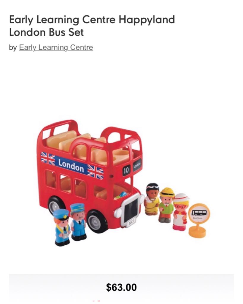Elc happyland london bus playset discount