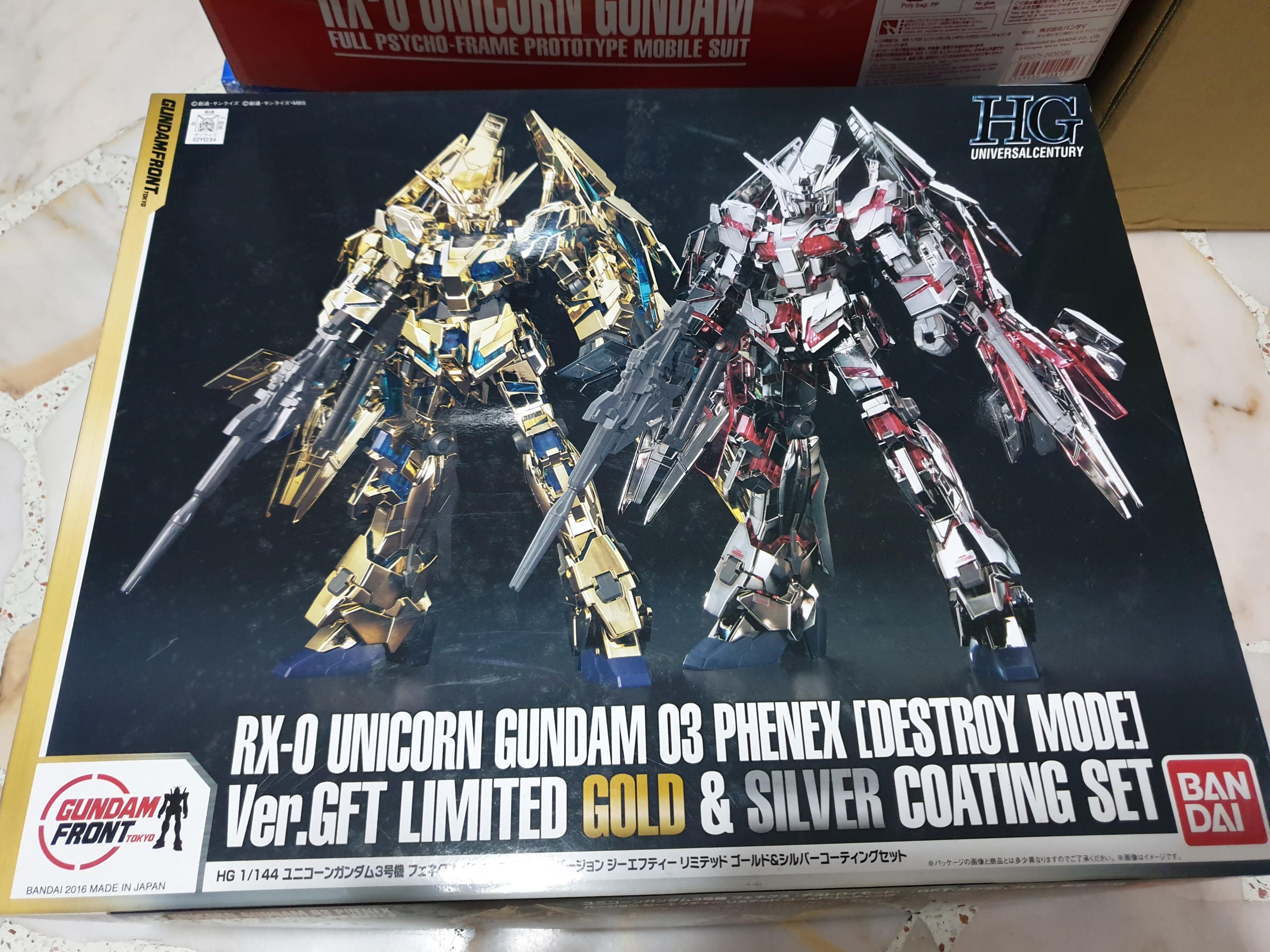 Gundam Hguc 1 144 Unicorn Gundam 03 Phenex Destroy Mode Narrative Ver Gold Coating Model Kit