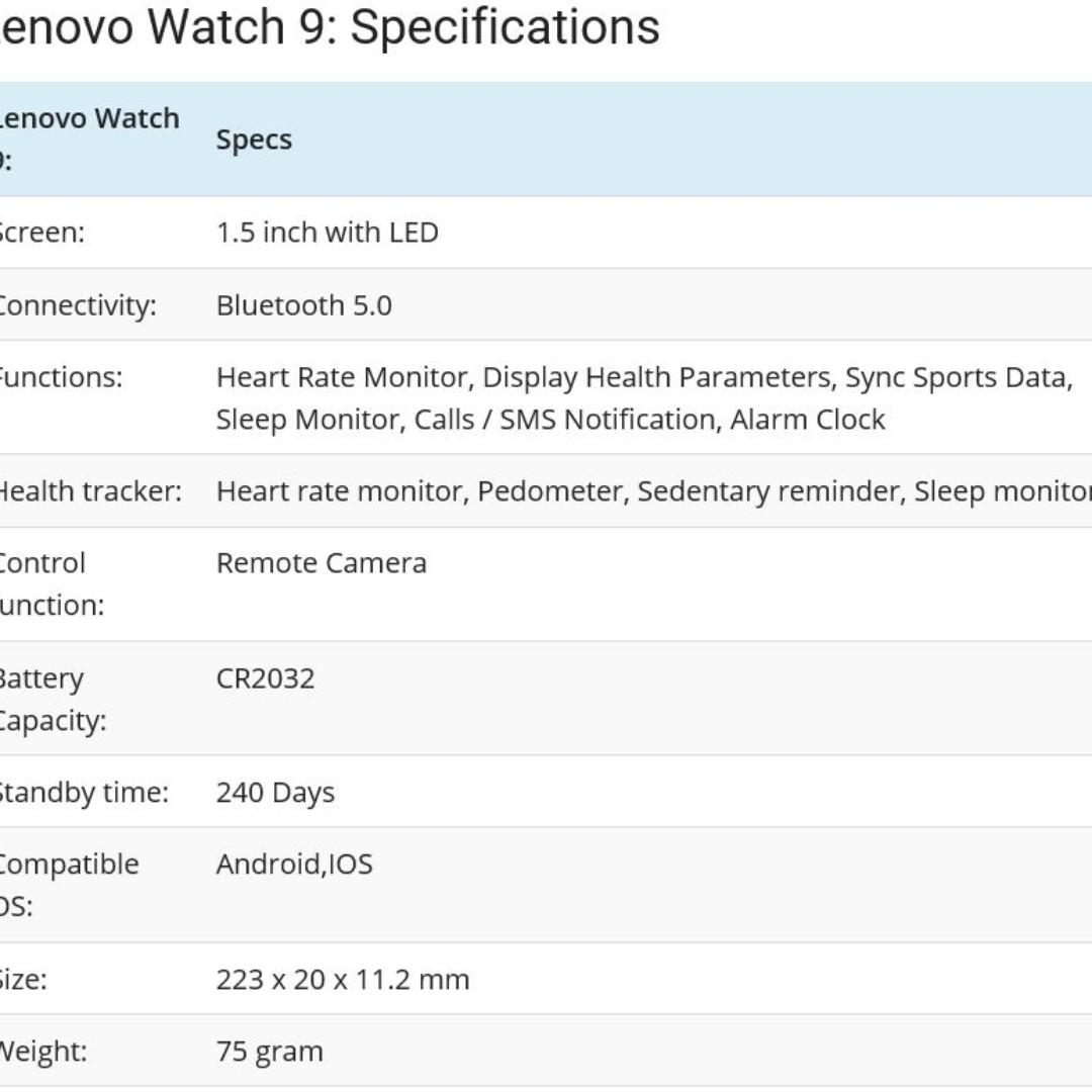 Lenovo Watch 9 Hybrid SmartWatch