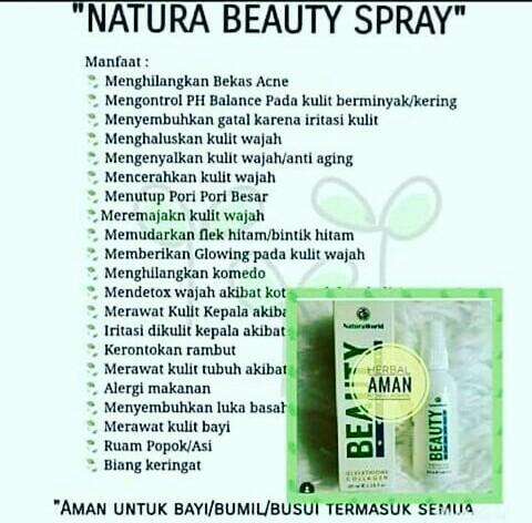 Manfaat Natura Beauty Spray Kesehatan Kecantikan Kulit Sabun Tubuh Di Carousell Mengatasi jerawat dan flek hitam yang membandel dan karena bekas pemakaian cream yang berbahaya. manfaat natura beauty spray
