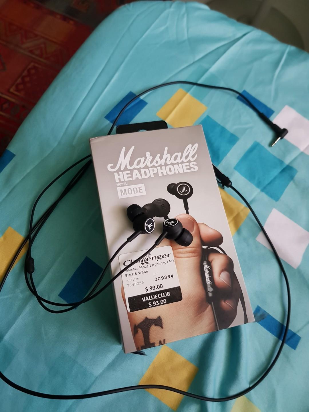 Marshall mode headphones, Audio, Headphones & Headsets on Carousell
