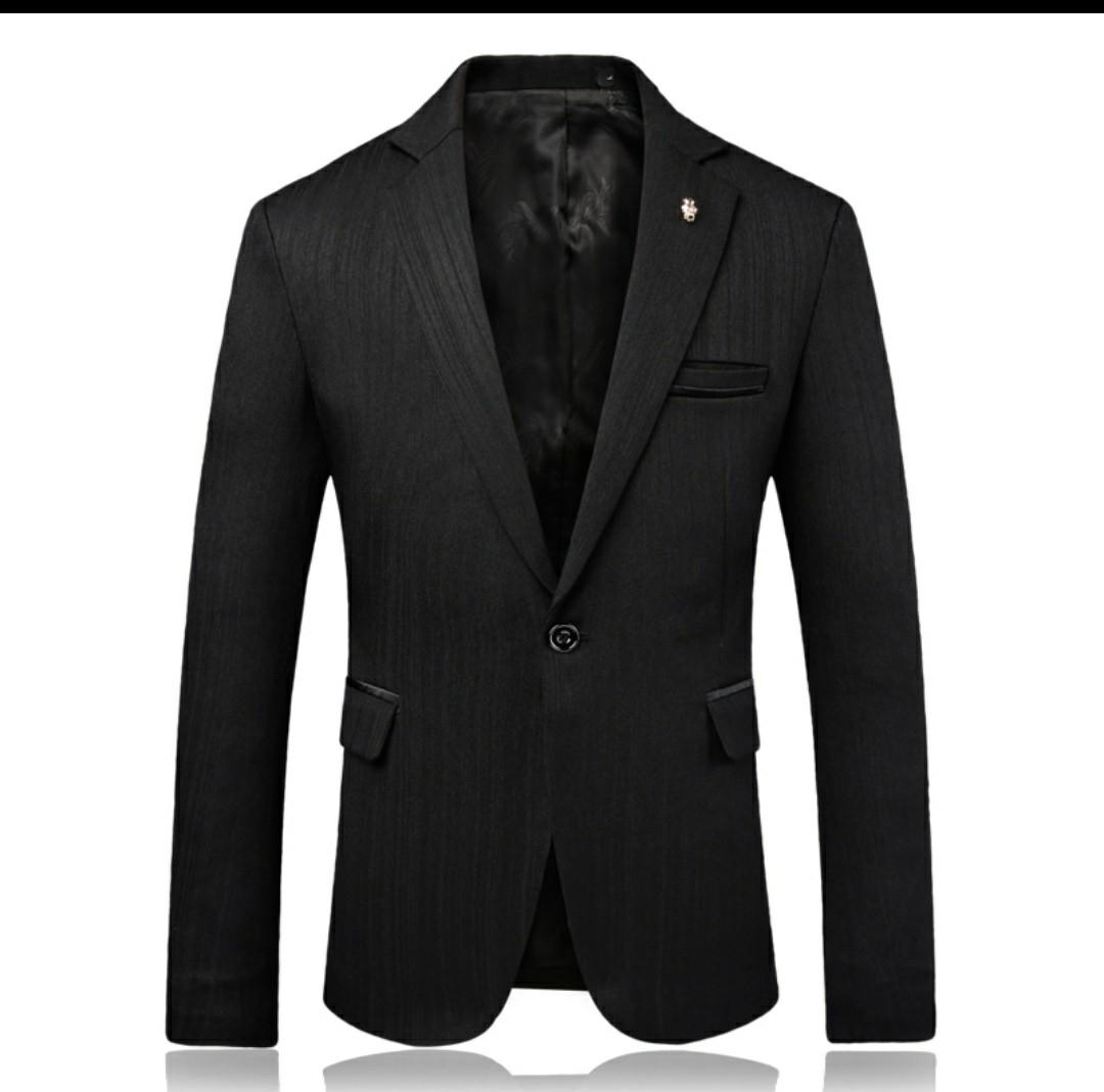 Mens casual black sale blazer