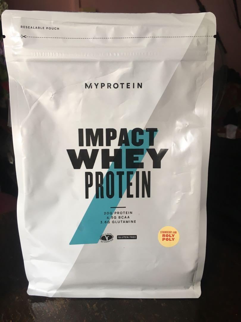 MyProtein IMPACT WHEY PROTEIN strawberry roly poly 1KG, Health