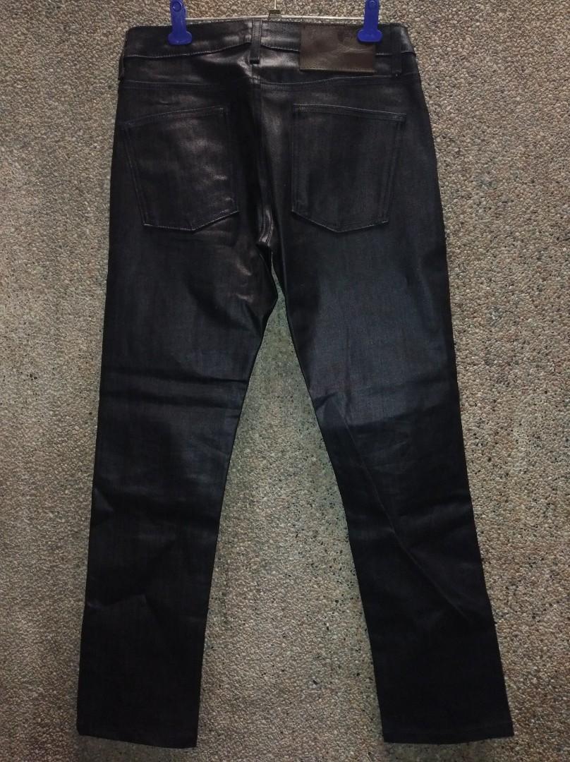 coated stretch jeans