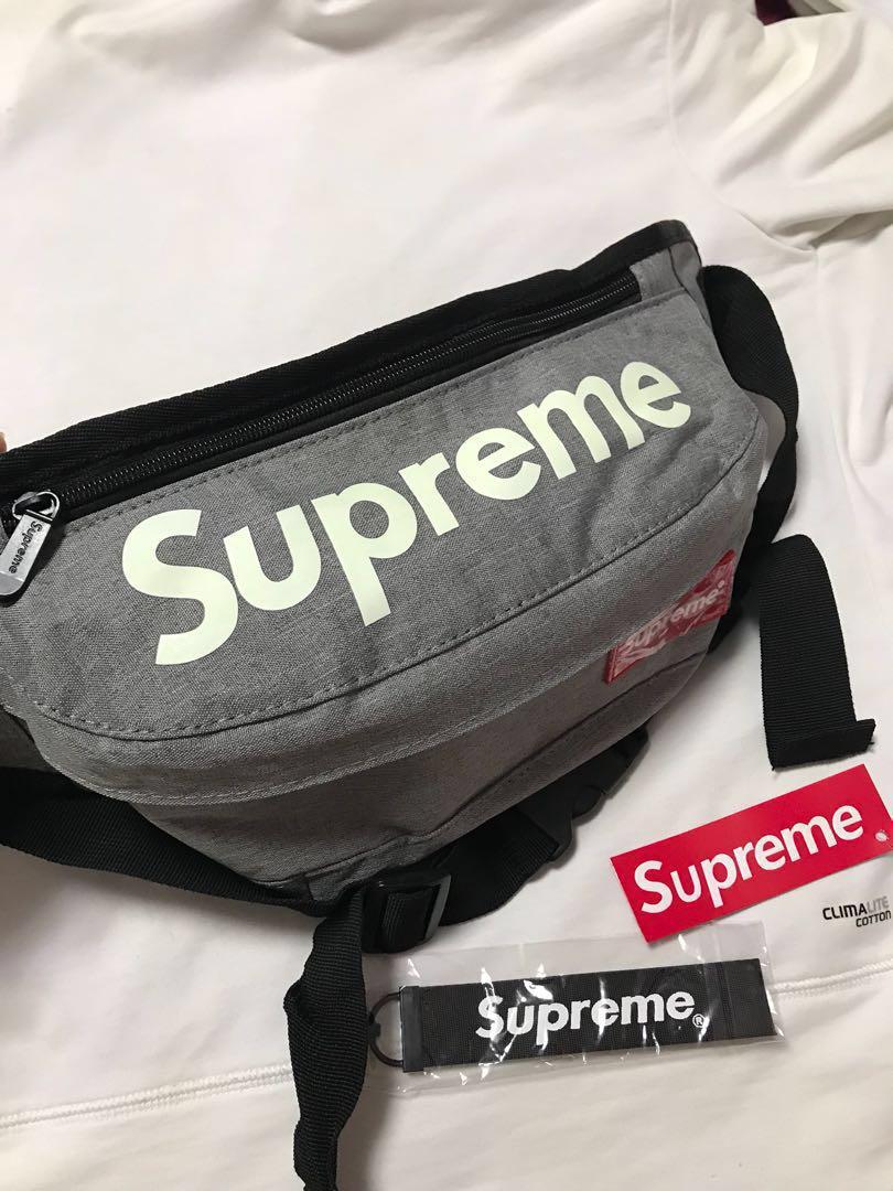 grey supreme fanny pack