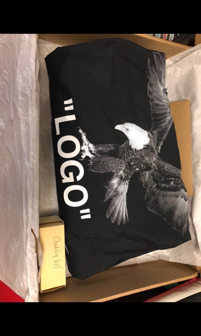 off white nike logo eagle jacket
