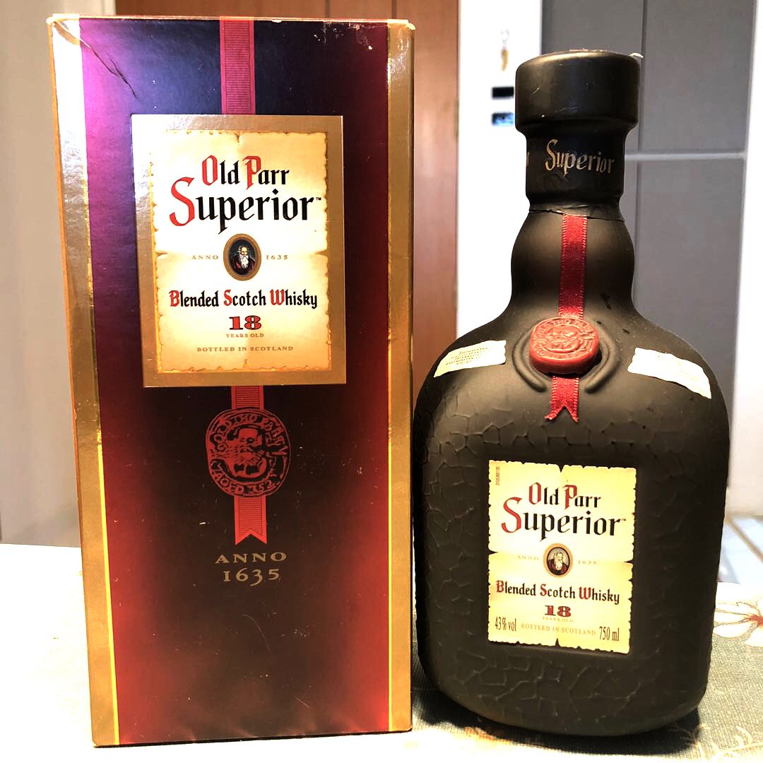 Old Parr 18 Superior Whisky w box (750ml), Food & Drinks