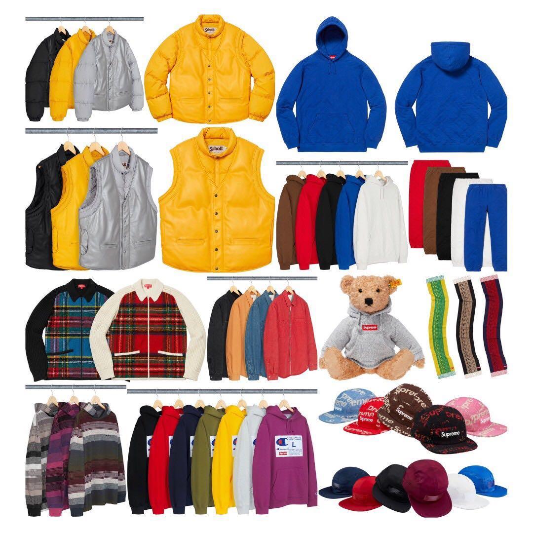 Supreme drop sales list 2018