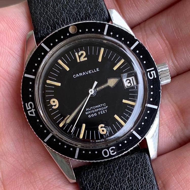 Rare Caravelle 666 vintage Diver, Luxury, Watches on Carousell