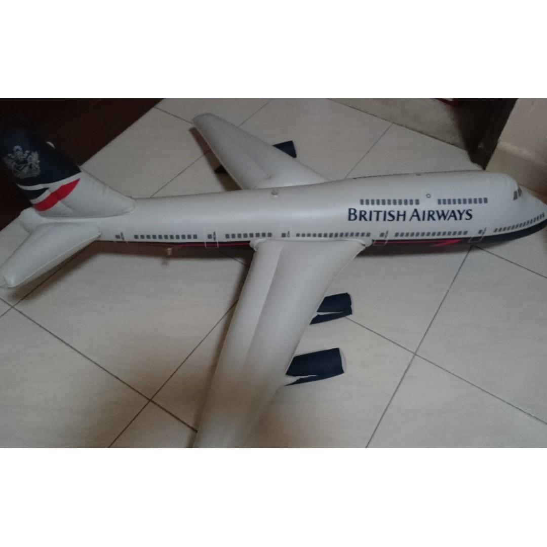 Rare Inflatable LARGE 40" British Airways Boeing 747 jumbo jet plane