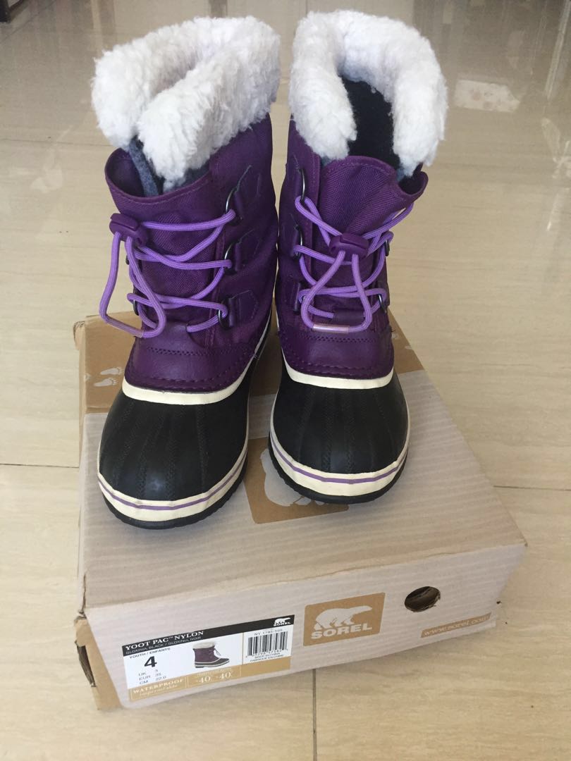 Sorel Youth Snow Boots 雪靴 Women S Fashion Women S Shoes On Carousell