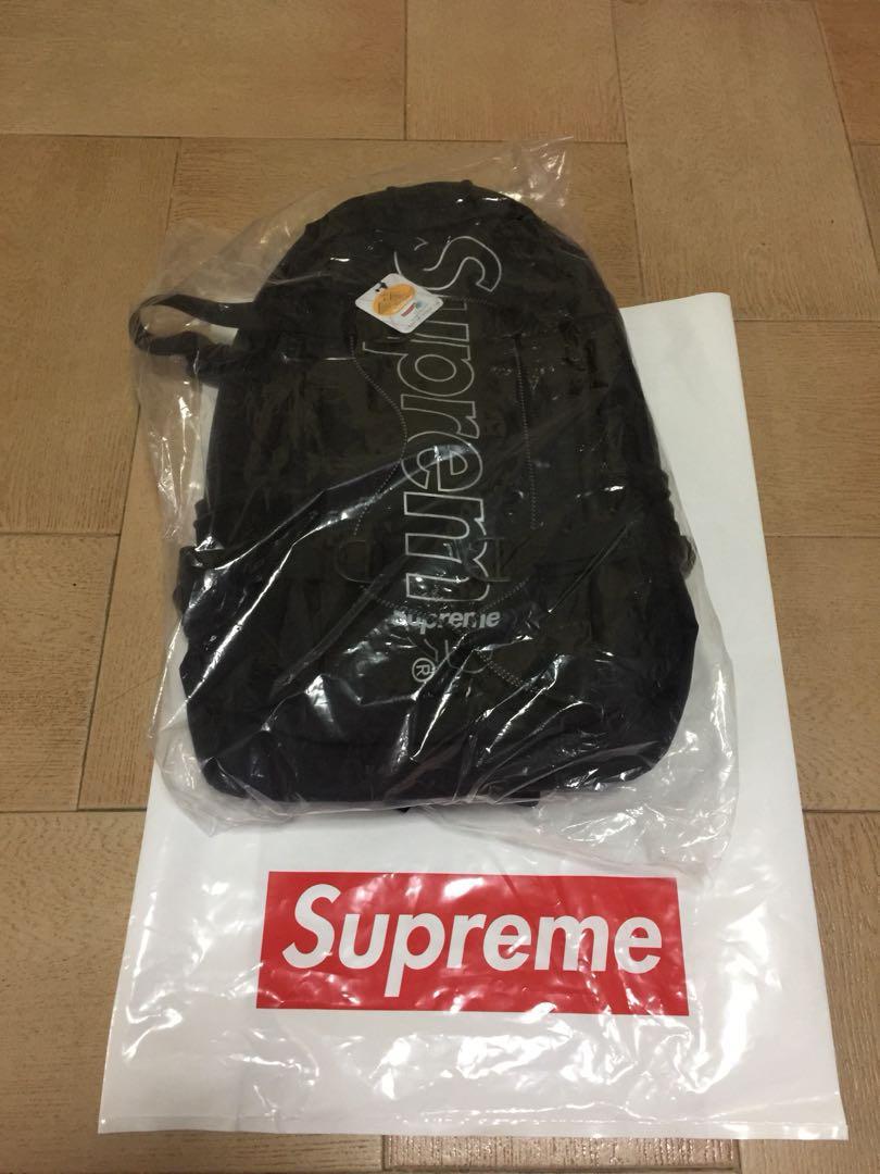 black supreme backpack fw18