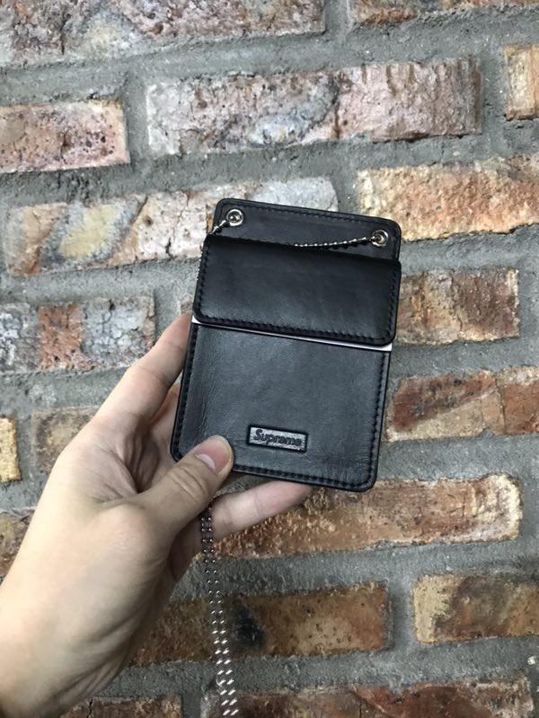 ファッション小物Supreme Leather ID Holder + Wallet - その他