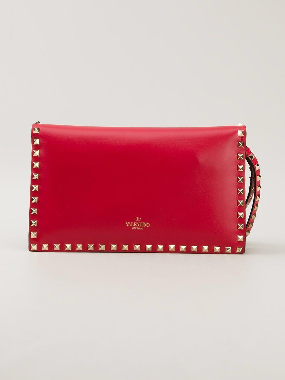 valentino rockstud clutch bag