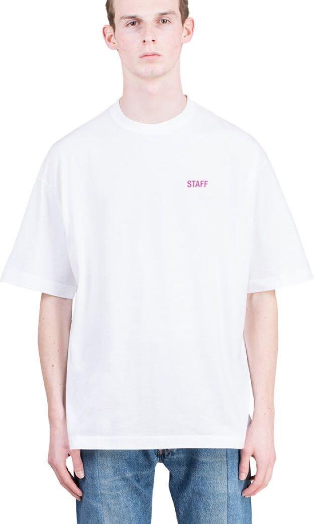 T shirt hot sale vetements staff